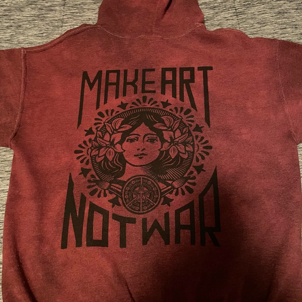 Burgundy Unisex Obey hoodie